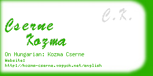 cserne kozma business card